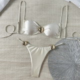 Women Sexy Strapless Swimwear Two Pieces