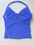 Women Stretch Halter Neck Tank with Bra Pads Seamless Yoga Fitness Two-Piece Set