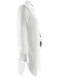 Women's Fashion Turndown Collar Casual Loose Long Sleeve Shirt