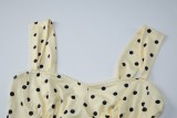 Women's Summer Polka Dot Print Sexy Strap Slim-Fit Camisole Top