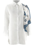 Women's Fashion Turndown Collar Casual Loose Long Sleeve Shirt