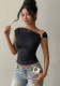 Women's Summer Slim-Fit Off-Shoulder T-Shirt Top