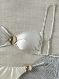 Women Sexy Strapless Swimwear Two Pieces