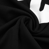 Women Spring Letter Print Sexy Sleeveless Dress