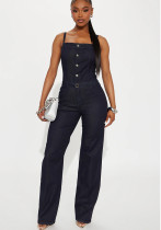 Women Casual Sexy Overall Denim Jumpsuit Women Casual Sexy Overall Denim Jumpsuit