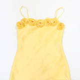 Women Backless Floral Floral Formal Party Dress