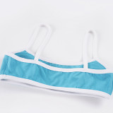 Women beach holiday sexy letter print bikini shorts three-piece