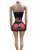 Women Lace-Up Halter Neck Sexy Hollow-Out Bodycon Dress