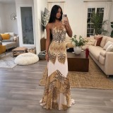 Women Summer Sexy Halter Neck Maxi Dress