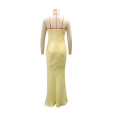 Women Backless Floral Floral Formal Party Dress
