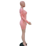 Women Ruffled Long-Sleeve Romper