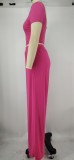 Women Crop Top and Wide-Leg Pants Two-Piece Set