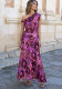 Women Summer Printed One-Shoulder Formal Party Maxi Dress