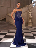 Women Sleeveless Off-Shoulder Formal Party Sequin Bodycon Dress