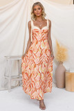 Women Spring Summer Printed Bohemian Dress
