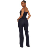 Women Casual Sexy Overall Denim Jumpsuit