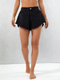 Summer Plus Size Women's Slim Fit A-Line High Waist Denim Shorts