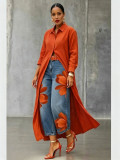 Women Floral Denim Cropped Pant