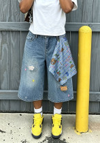 Women Bear and Star Wide-Leg Denim Pant Women Bear and Star Wide-Leg Denim Pant