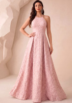 Women Cross Backless Pattern Maxi Dress