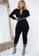 Women's Baseball Style Casual Two-Piece Pants Set