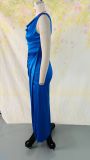 Women Summer Sleeveless Slit Maxi Dress