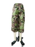 Summer Women's Button Zip Camouflage Patchwork Loose Cargo Pants