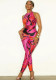 Women Summer Sleeveless Print Jumpsuit