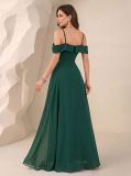 Women Chiffon Camisole Pleated Maxi Dress
