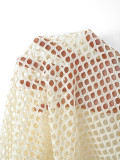 Holidays Women's Sexy See-Through Cutout Strapless Tank Top Knit Pants Two-Piece Set