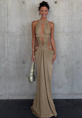 Women Ribbon Hollow-Out Dress