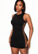 Women's Street Style Sleeveless Side Cutout Lace-Up Bodycon Dress