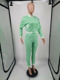 Women's Baseball Style Casual Two-Piece Pants Set