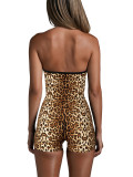 Women's Sexy Color Block Halter Neck Slim Fit Bodysuit