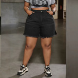 Summer Plus Size Women's High Stretch High Waist Slim Fit Denim Pants