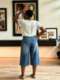 Women Wide-Leg Denim Shorts
