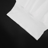 Women Solid Off-Shoulder Short-Sleeve Top and Shorts Two-Piece Set