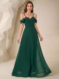 Women Chiffon Camisole Pleated Maxi Dress