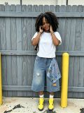 Women Bear and Star Wide-Leg Denim Pant