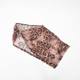 Women Spring/Summer Print Crop Top and Shorts Two-piece Set