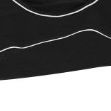 Women Summer U-Neck Sports Vest Stretchy Shorts Two-Piece Set