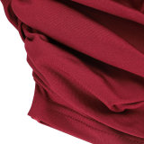 Women Slender Neck Solid Simple V-Neck Bodycon Dress