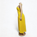 Summer Women's Plus Size Sexy Strap Dress Low Back Slim Fit Slim Waist Flared Maxi Dress