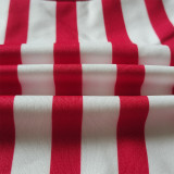 Women's Striped Round Neck Cropped T-Shirt & High Waist Wide Leg Pants Two-Piece Set