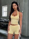 Spring/Summer Women's Y2K Halter Neck Sports Yoga Tank Top