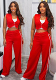 Women's Casual Sleeveless Cropped Top & Pants Two-Piece Set