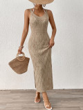 Women's Knitted Beach Cover-Up Tank Dress