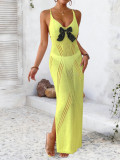Women's Holidays Lace-Up Slit Sexy Lace Strap Beach Maxi Dress