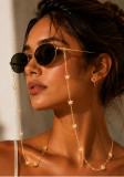 Women's Rhinestone Butterfly Eyeglass Chain Anti-Slip Anti-Lost Metal Glasses Chain
