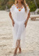 Women's Holidays Crochet Patchwork Fringe Beach Cover-Up Maxi Dress